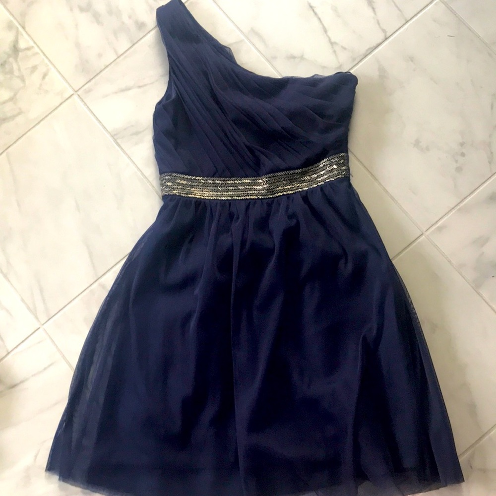 Max & Cleo navy tulle layer party dress